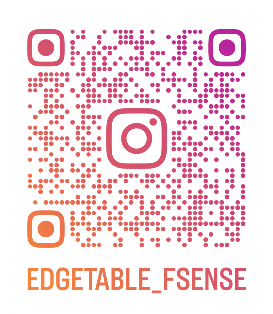 Instagram @edgetable_fsense の QR コード